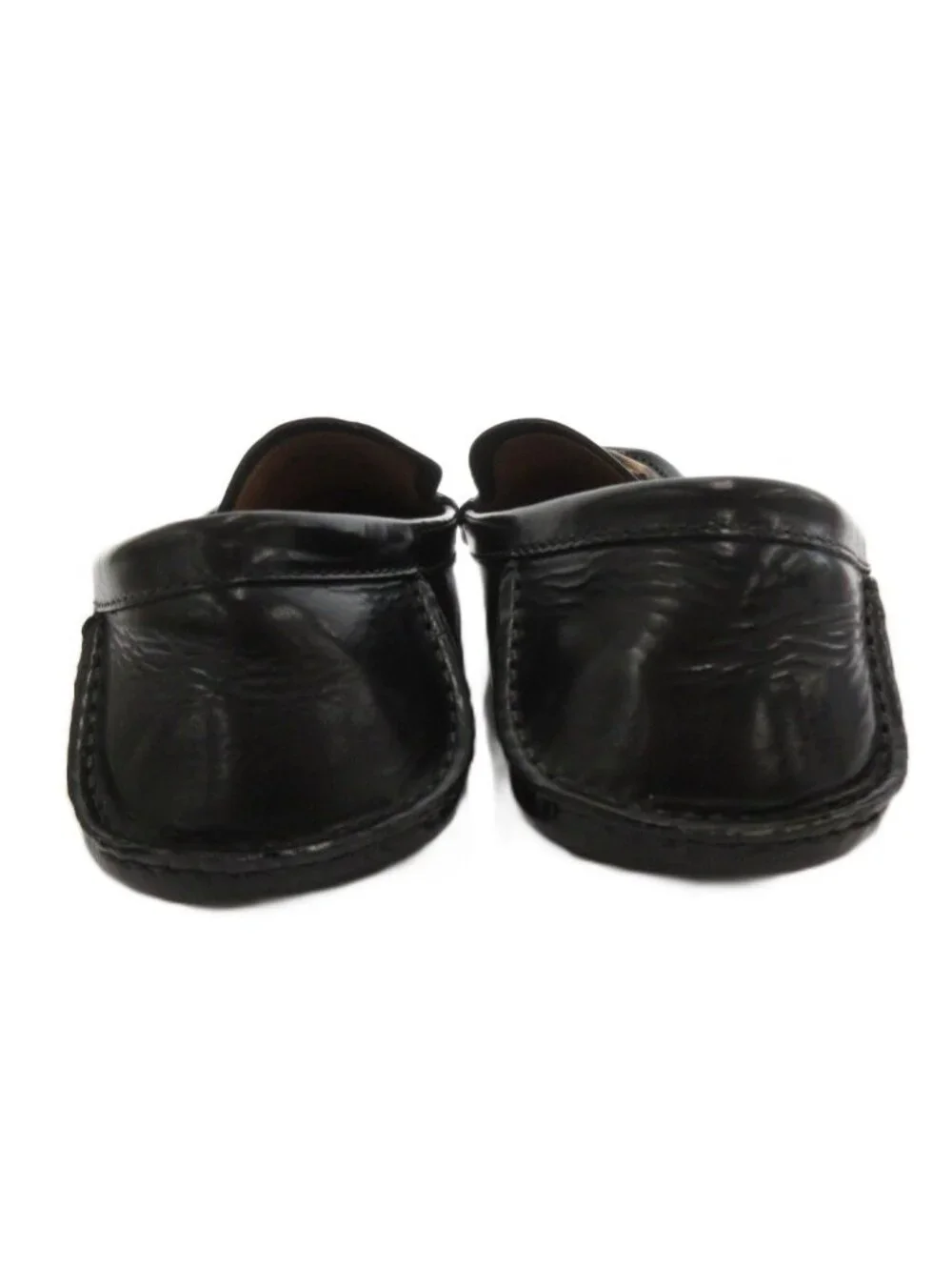 Gucci Bamboo Loafers Slip On Shoes Leather 8.5 Black